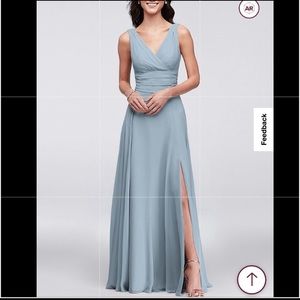 Dusty blue bridesmaid dress